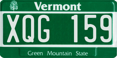VT license plate XQG159