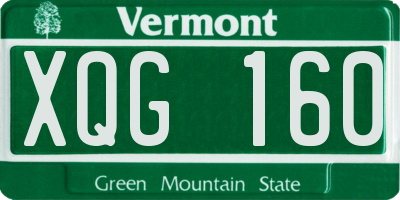 VT license plate XQG160