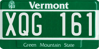 VT license plate XQG161