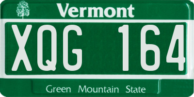 VT license plate XQG164