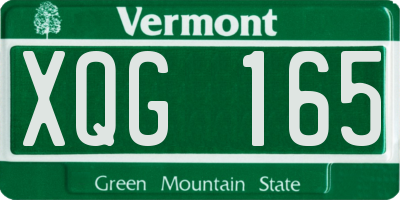 VT license plate XQG165