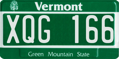 VT license plate XQG166