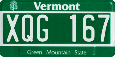 VT license plate XQG167