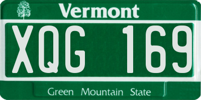 VT license plate XQG169