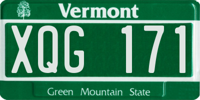 VT license plate XQG171