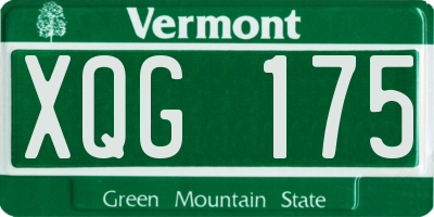 VT license plate XQG175