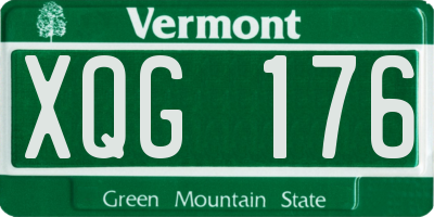 VT license plate XQG176