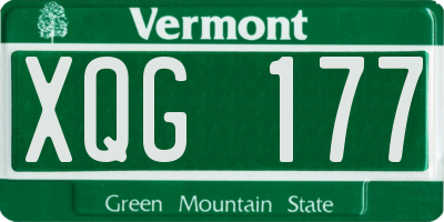 VT license plate XQG177