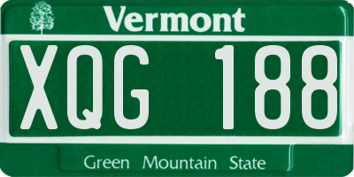 VT license plate XQG188