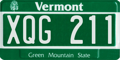 VT license plate XQG211