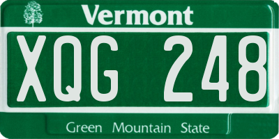 VT license plate XQG248