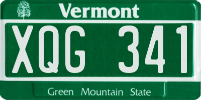 VT license plate XQG341