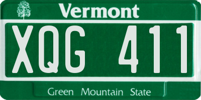 VT license plate XQG411