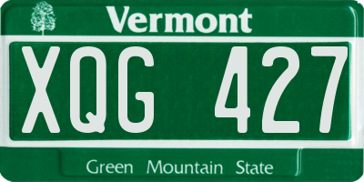 VT license plate XQG427