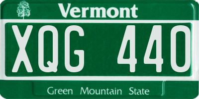 VT license plate XQG440