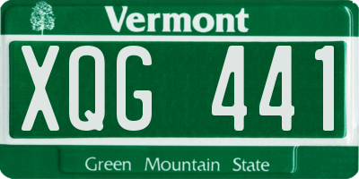 VT license plate XQG441