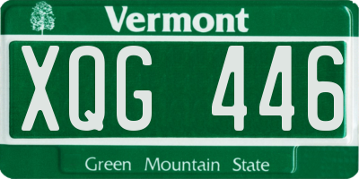 VT license plate XQG446