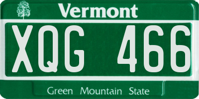 VT license plate XQG466