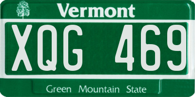 VT license plate XQG469
