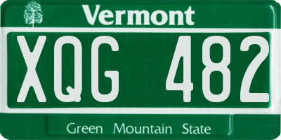 VT license plate XQG482