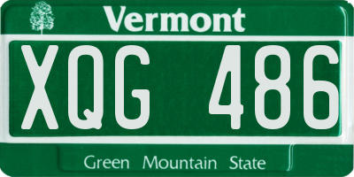VT license plate XQG486