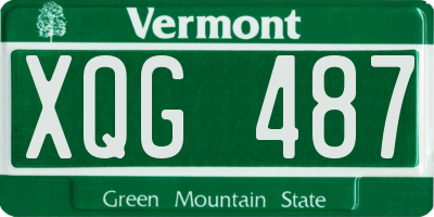 VT license plate XQG487