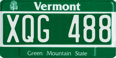 VT license plate XQG488