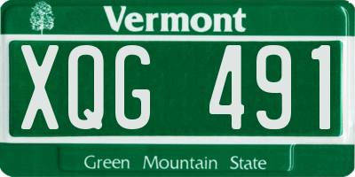 VT license plate XQG491