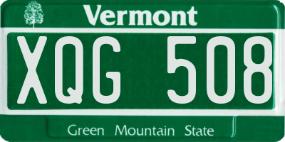 VT license plate XQG508