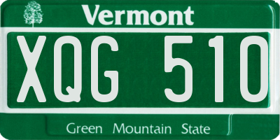 VT license plate XQG510