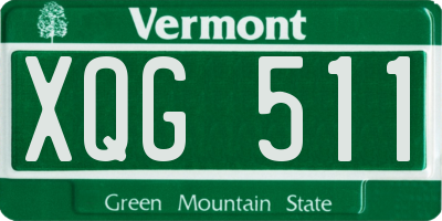 VT license plate XQG511