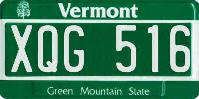 VT license plate XQG516