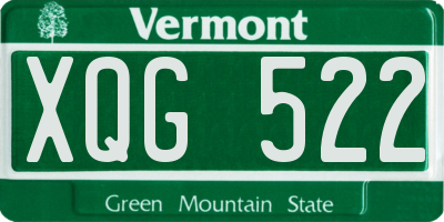VT license plate XQG522
