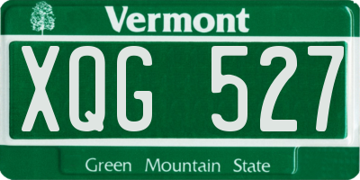 VT license plate XQG527