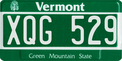 VT license plate XQG529