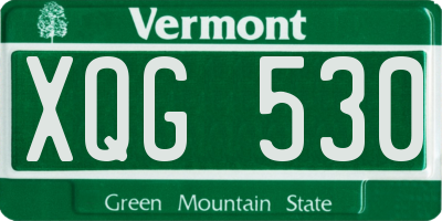 VT license plate XQG530