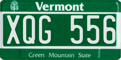 VT license plate XQG556
