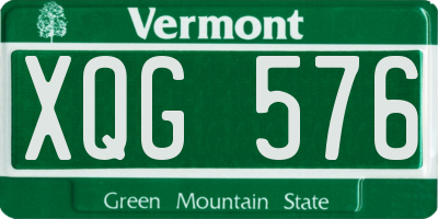 VT license plate XQG576