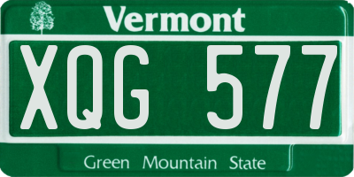 VT license plate XQG577