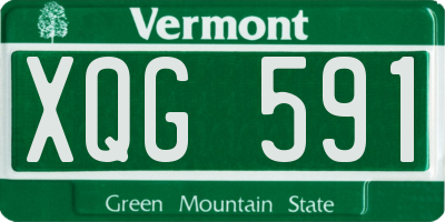 VT license plate XQG591