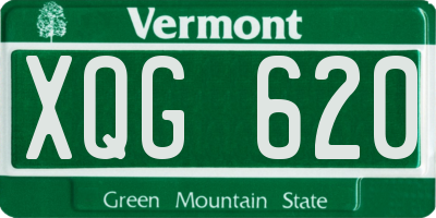 VT license plate XQG620