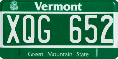 VT license plate XQG652