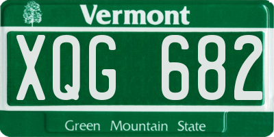 VT license plate XQG682