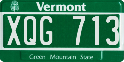 VT license plate XQG713