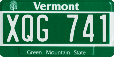 VT license plate XQG741