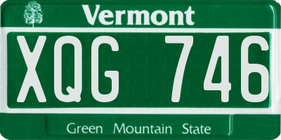 VT license plate XQG746