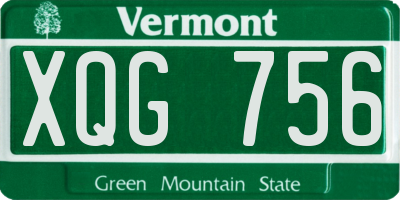 VT license plate XQG756