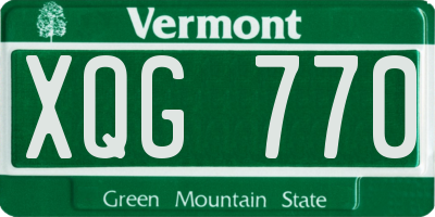 VT license plate XQG770