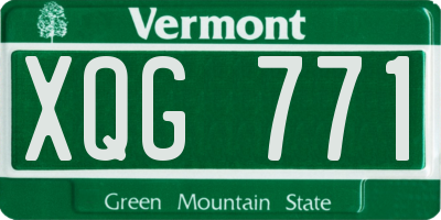 VT license plate XQG771