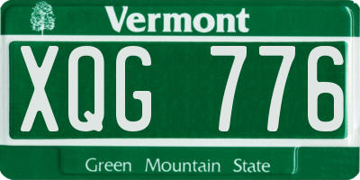 VT license plate XQG776